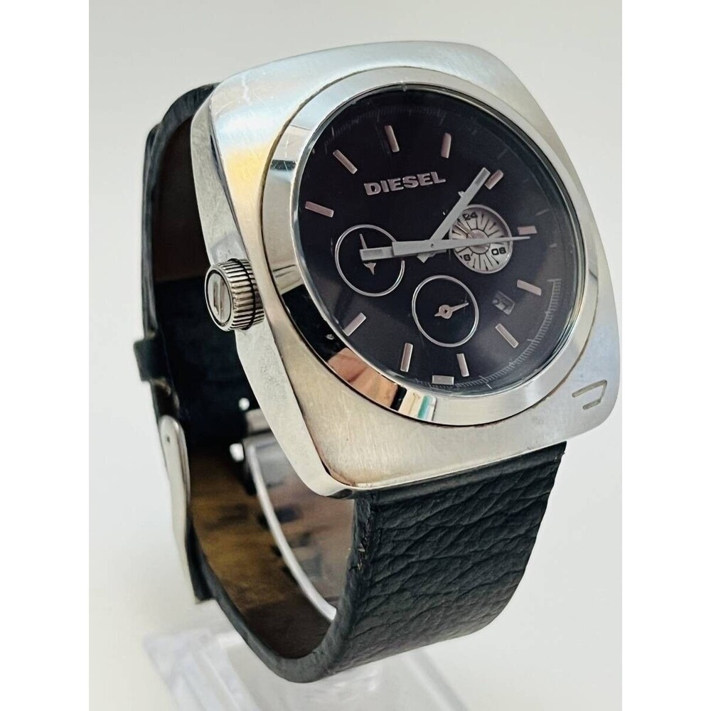 Men's Diesel Watch "Only The Brave" DZ4141 Black Leather Band